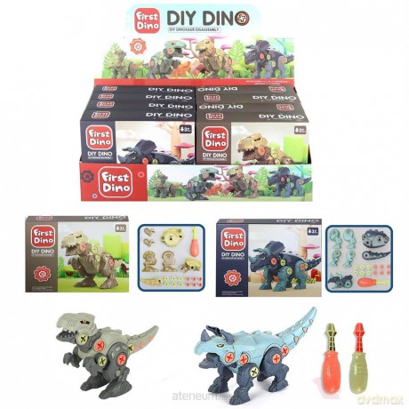 Dinozaur do skręcania 20 el. MIX [FIGURKA]