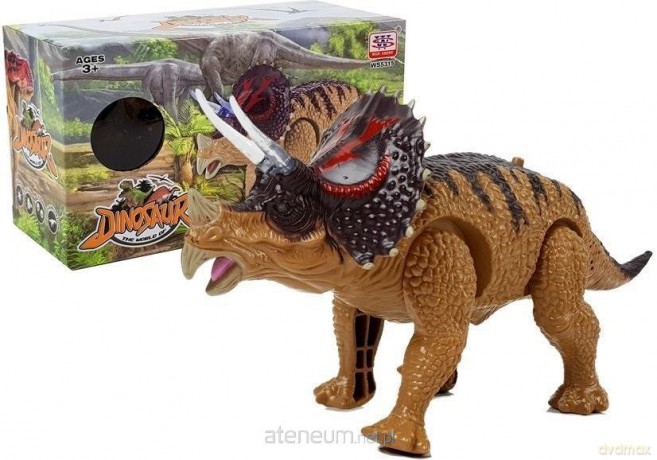 Dinozaur Triceratops żółty