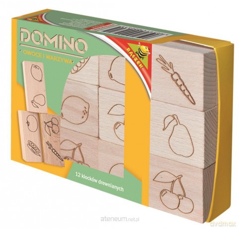 Domino drewniane - owoce i warzywa [GRA]