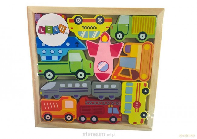 Drewniane puzzle Środki transportu do dopasowania [KLOCKI]