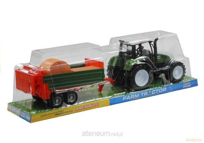 Duży traktor z przyczepką 65 cm