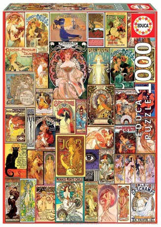 EDUCA 1000 el. Styl secesyjny (kolaż) [PUZZLE]