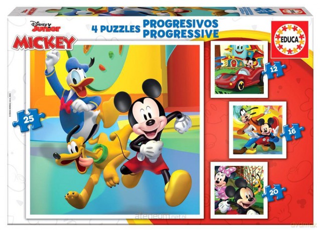 EDUCA 12+16+20+25 Myszka Miki i przyjaciele [PUZZLE]
