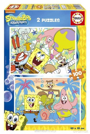 EDUCA 2x100 el. SpongeBob Kanciastoporty [PUZZLE]