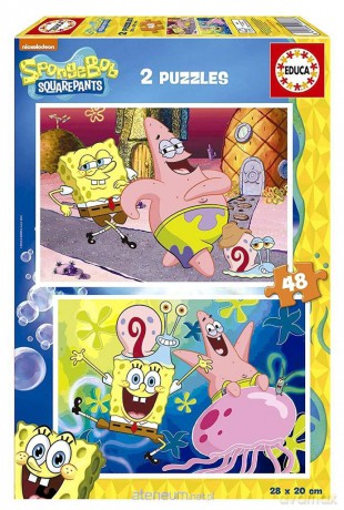 EDUCA 2x48 SpongeBob Kanciastoporty [PUZZLE]
