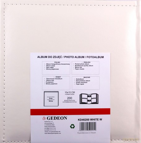 Fotoalbum kieszeniowy szyty KD-46200W White PL
