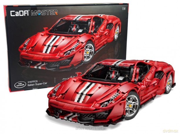 Klocki auto sportowe czerwone 1:8 [KLOCKI]