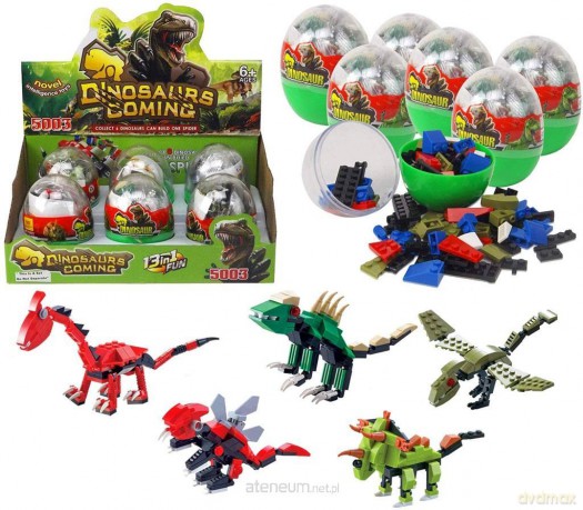 Klocki dinozaury w jajku MIX [KLOCKI]