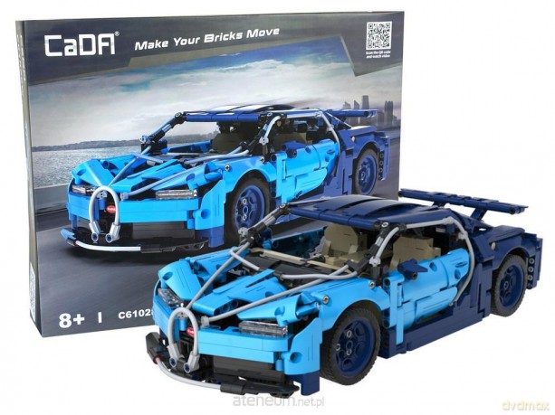 Klocki konstrukcyjne auto sportowe niebieskie [KLOCKI]