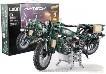 Klocki konstrukcyjne Cada Motocykl Militarny 550 el. [GRA]