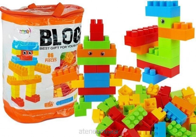 Klocki konstrukcyjne w worku 86 el [KLOCKI]