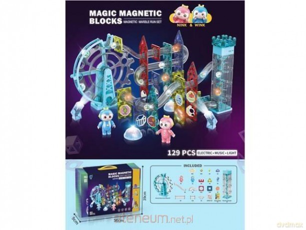 Klocki magnetyczne z kołem 80 el. [KLOCKI]