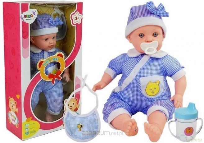 Lalka bobas niebieska 45 cm