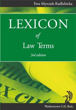 Lexicon of law terms - Myrczek [KSIĄŻKA]