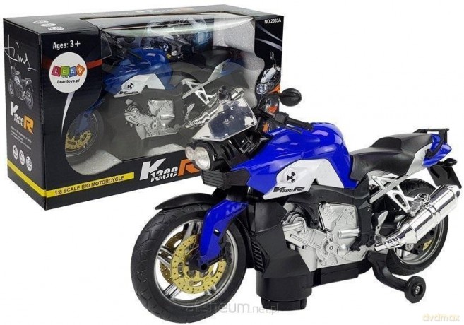 Motocykl na baterie niebieski
