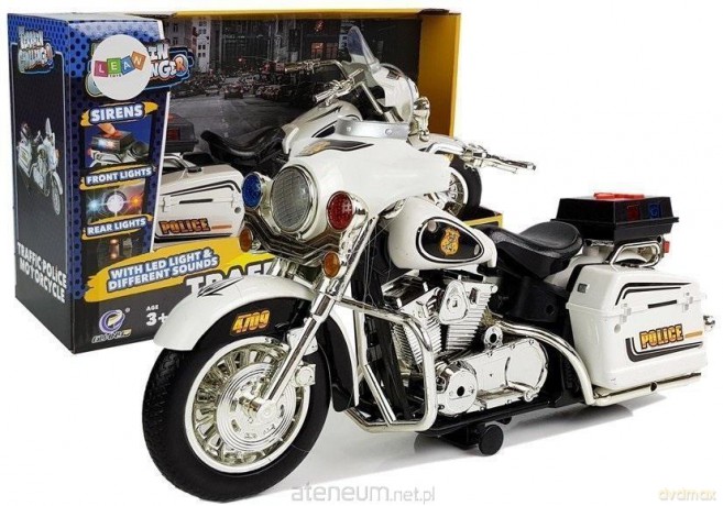 Motocykl policyjny biało-czarny