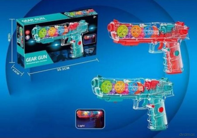Pistolet przezroczysty światło dźwięk