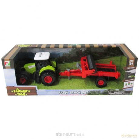 Traktor z przyczepą z dźwiękiem i światłem