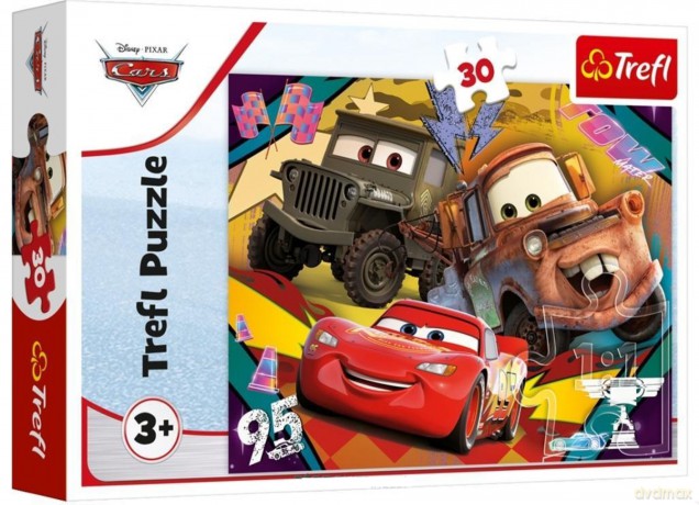 TREFL 30 el. Rozpędzone samochody [PUZZLE]