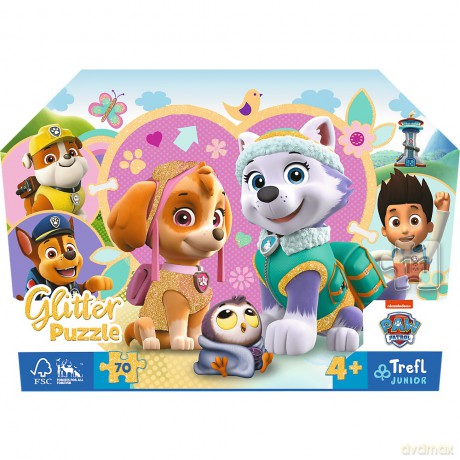 TREFL 70 el. Glitter Urocza Skye i Everest [PUZZLE]