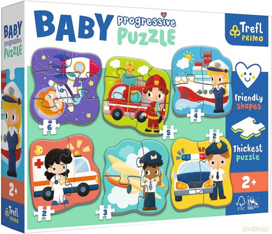 TREFL Baby Progressive - Zawody i pojazdy [PUZZLE]