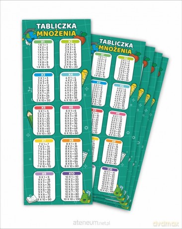 Zakładki do książek. Tabliczka mnożenia (5 szt)