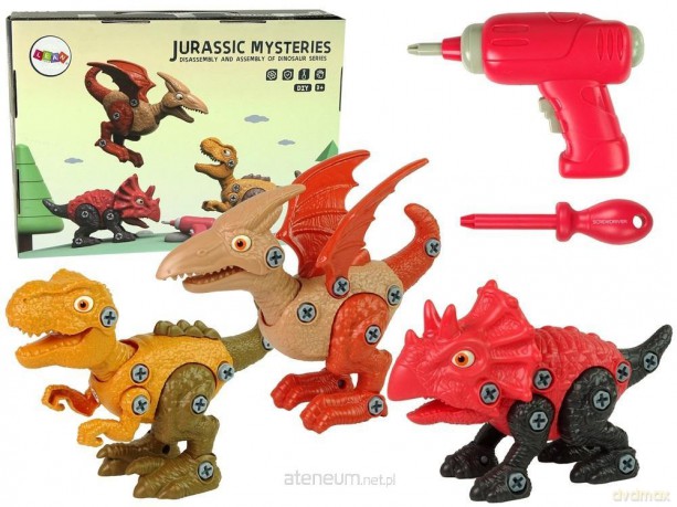 Zestaw dinozaurów do rozkręcania 3szt [FIGURKA]