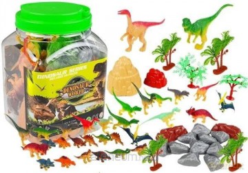 Zestaw dinozaurów w słoiku [FIGURKA]