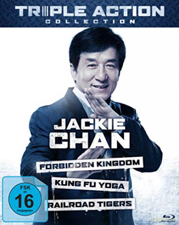 Jackie Chan Triple Action Collection: The Forbidden Kingdom / Kung Fu Yoga / Railroad Tigers [3xBlu-Ray]