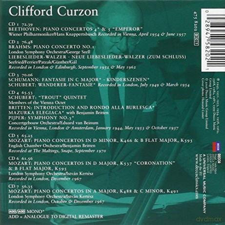 Clifford Curzon: Decca Recordings Vol.4 1944-1970 Origina [6CD]