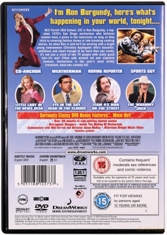 Anchorman: The Legend of Ron Burgundy (Legenda telewizji) [DVD]