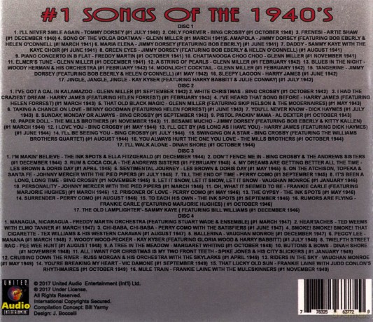 #1 Songs Of The 1940's [4CD]