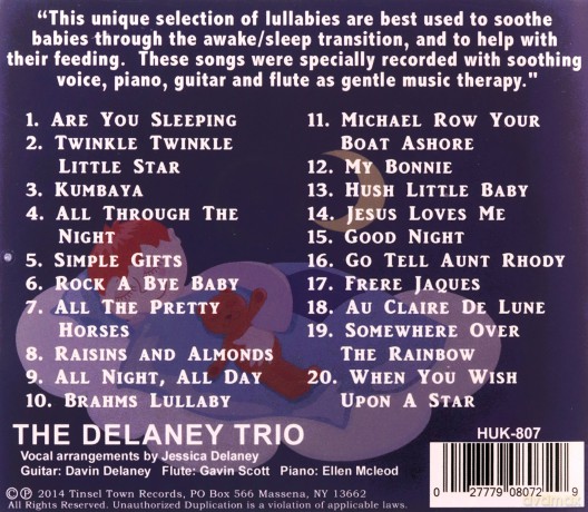 Delaney Trio: 20 Favorite Lullabies [CD]