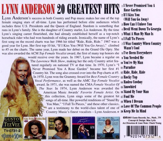 Lynn Anderson: 20 Greatest Hits [CD]