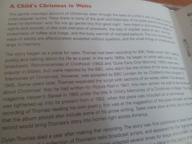 A Childs Christmas In Wales [CD]