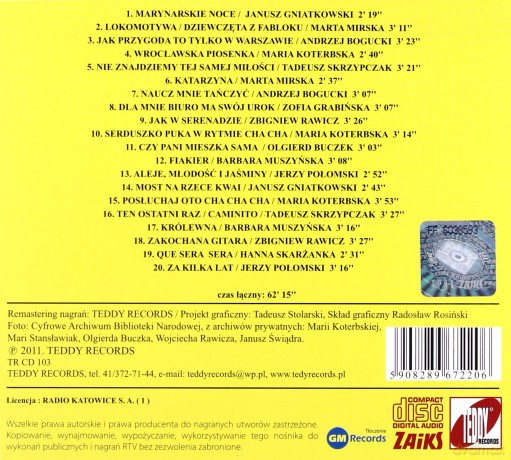 Niezapomniane piosenki lat 50-tych (Muzyczne Sentymenty 3) (digipack) [CD]