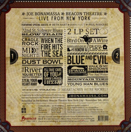 Joe Bonamassa: Beacon Theatre Live from New York [2xWINYL]