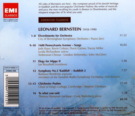 Leonard Bernstein: American Classics: Leonard Ber [CD]