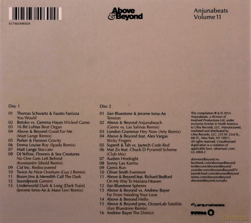 Above: Anjunabeats Volume 11 [2CD]