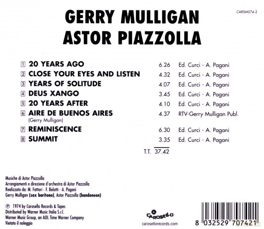 Mulligan Gerry: Astor Piazzolla Summit [CD]