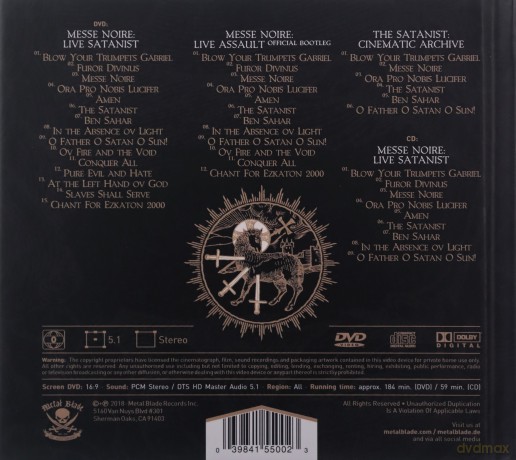 Behemoth-Messe Noire Satanist Live [2CD]