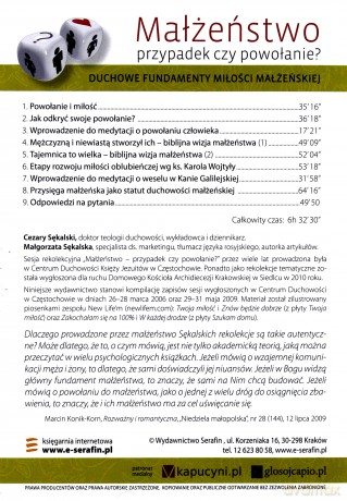 Małżeństwo. Przypadek czy powołanie - dr Cezary Sękalski, Małgorzata Sękalska [AUDIOBOOK] [CD-MP3]