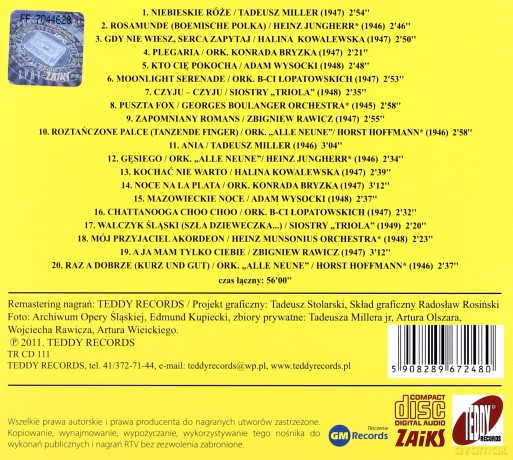 Niezapomniane przeboje lat 40-tych (Muzyczne Sentymenty 11) (Digipack) [CD]
