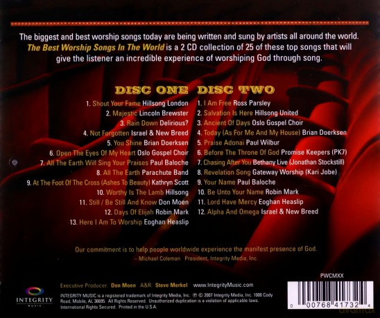 Best Worship Songs In The World [2CD]