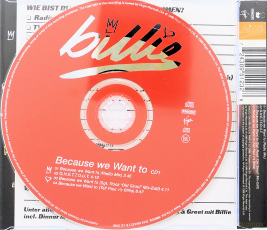 Billie-Because We Want To [CD]