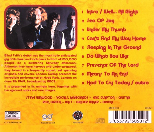 Blind Faith: Blind Faith - Hyde Park 69 [CD]