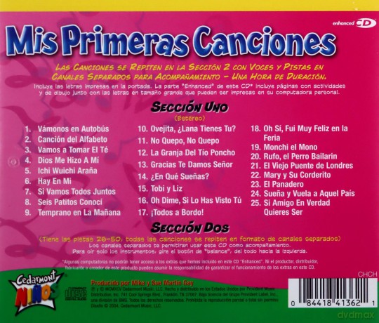 Cedarmont Kids-Mis Primeras Canciones [CD]