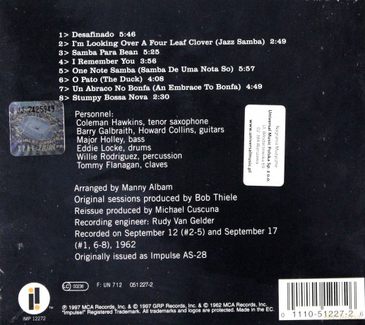 Coleman Hawkins: Desafinado [CD]