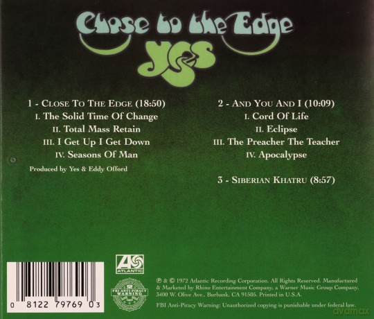 Yes: Close To The Edge [CD]