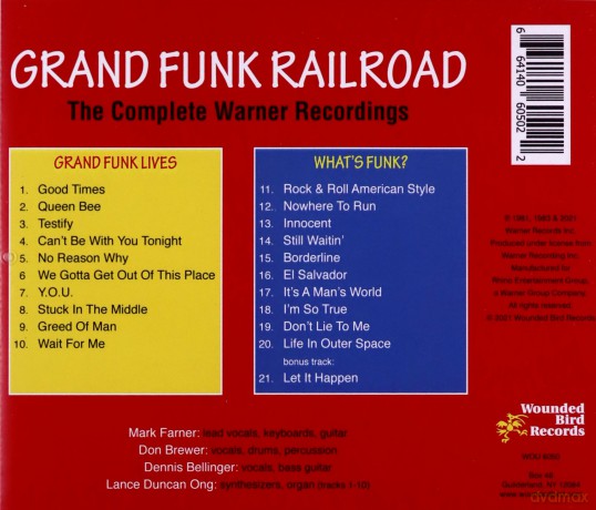 Grand Funk Railroad: Complete Warner Recordings [CD]